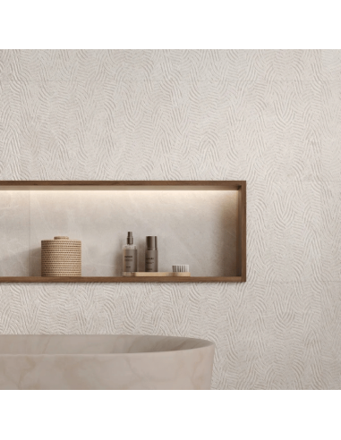 Azulejo pared Masaya Art beige 40x120 cm